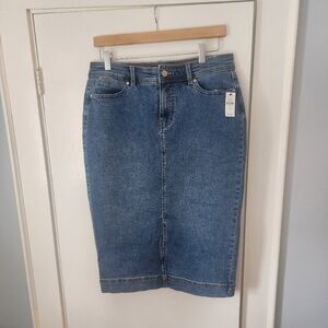 Talbots "Simply Flattering Collection" Denim Skirt Size 8P - NWT